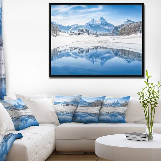 Designart - Icy Winter Mountain Alps